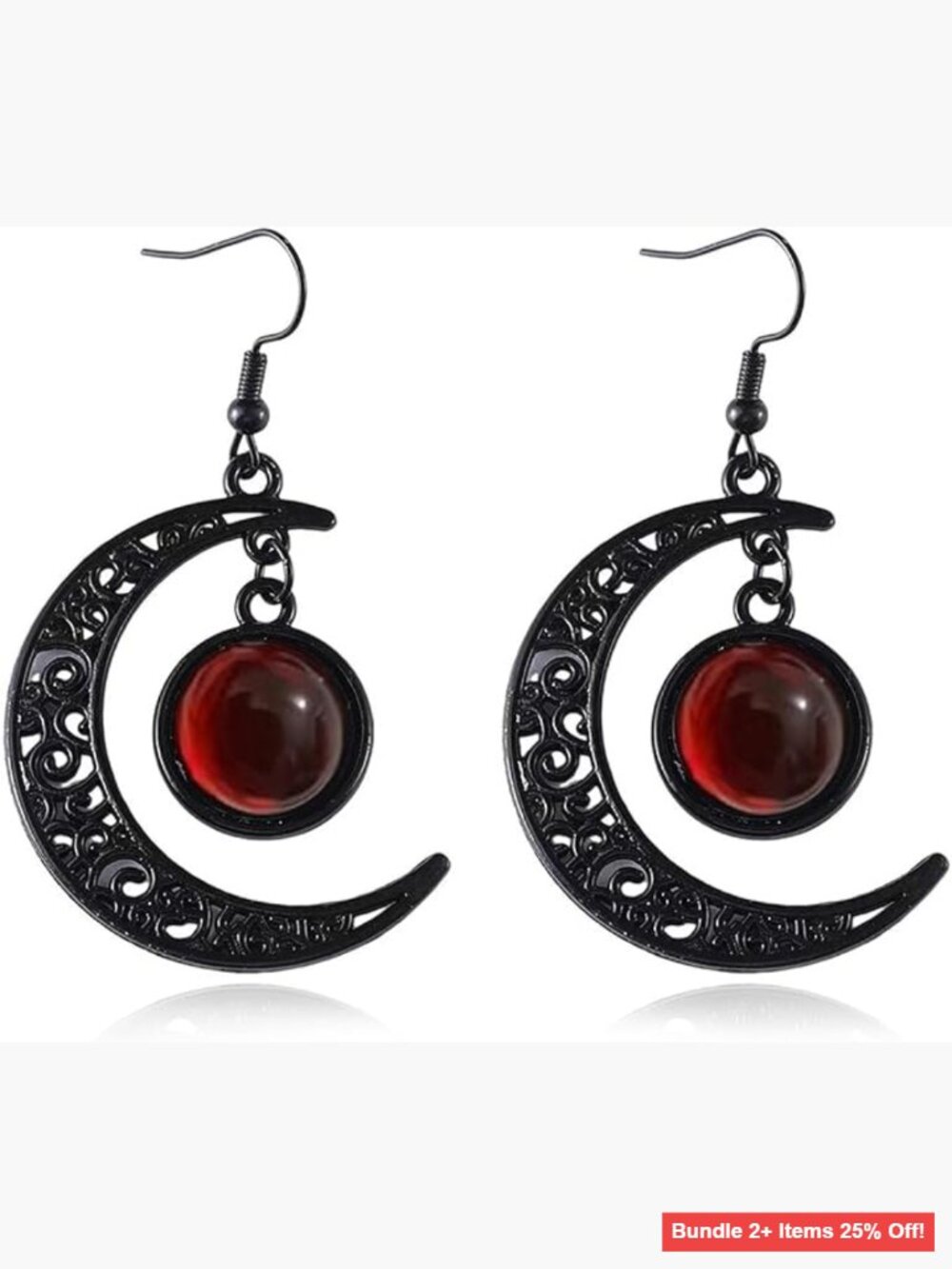 Gothic Moon Scissor Earrings Unique Halloween Jewelry Alternative Fashion